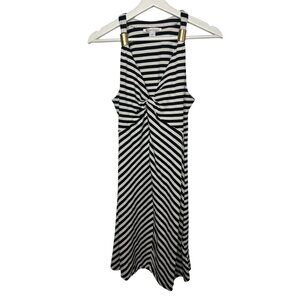 Kenneth Cole Black White Striped Sleeveless Sundress Women’s Medium